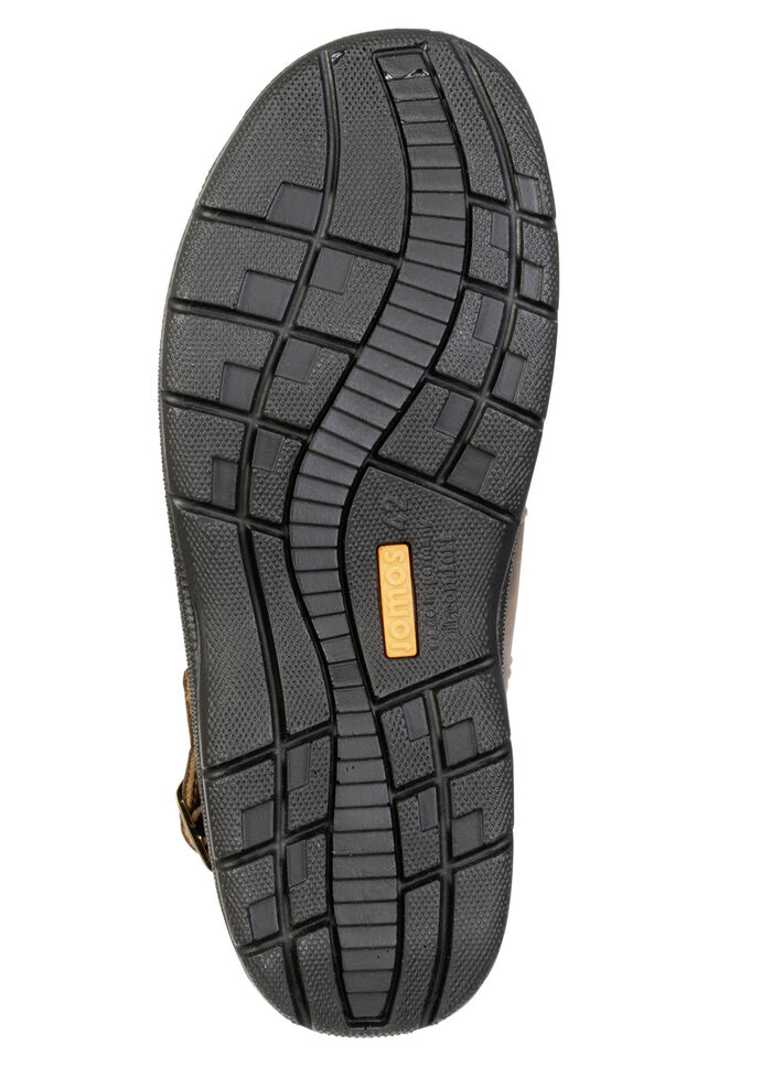 Klassiska herrsandaler, bredd H, med kardborreband MOKKA