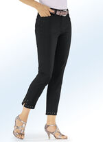 Byxor i 7/8-l&auml;ngd och 4 fickor SVART