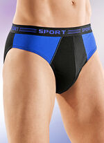 Paket med fem trosor, enf&auml;rgade med inl&auml;gg 