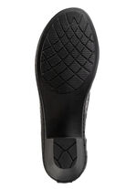 Gemini pumps gjorda av ko nappa läder med rosett SCHWARZ-BRAUN