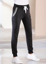 Fritidsbyxor med res&aring;r i midjan SVART