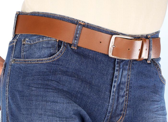 Herrb&auml;lte i l&auml;der, 4 cm brett KONJAK