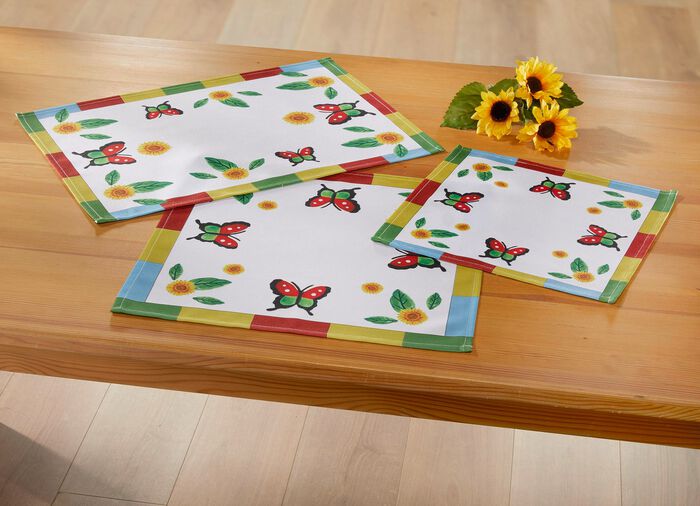 F&auml;rgglad bords- och rumsdekoration VIT-F&Auml;RGGLAD