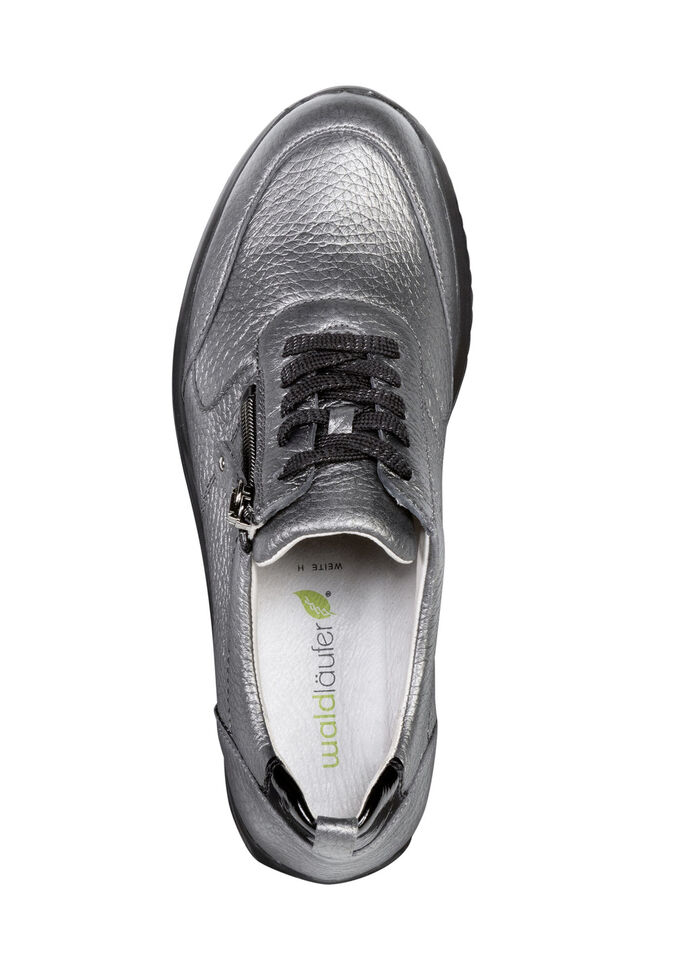 Waldläufer, lätta damsneakers, bredd H, med uttagbar fotbädd ANTIK SILVER