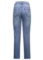 Eleganta jeans med fina strass och franskant LJUSBLÅ