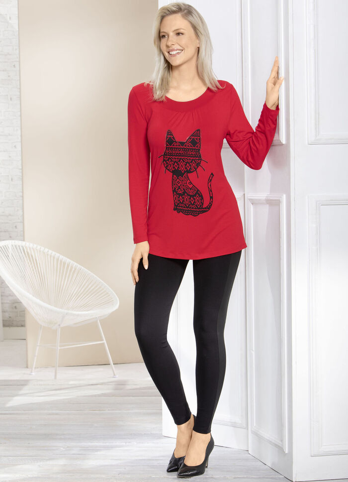 Leggings i en intressant blandning av material SVART