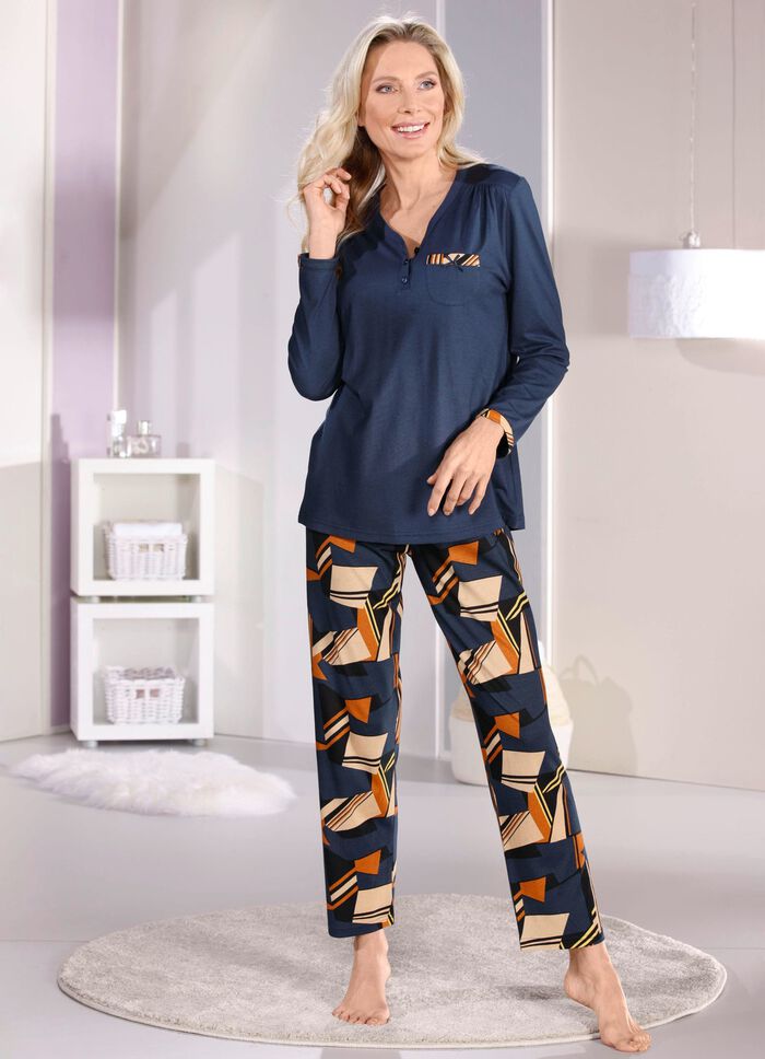 Laurina-pyjamas med diskreta rynkor vid axels&ouml;mmen 