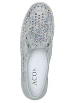 ELENA EDEN, somriga damtofflor, vidd G, med uttagbar fotb&auml;dd SILVERGR&Aring;