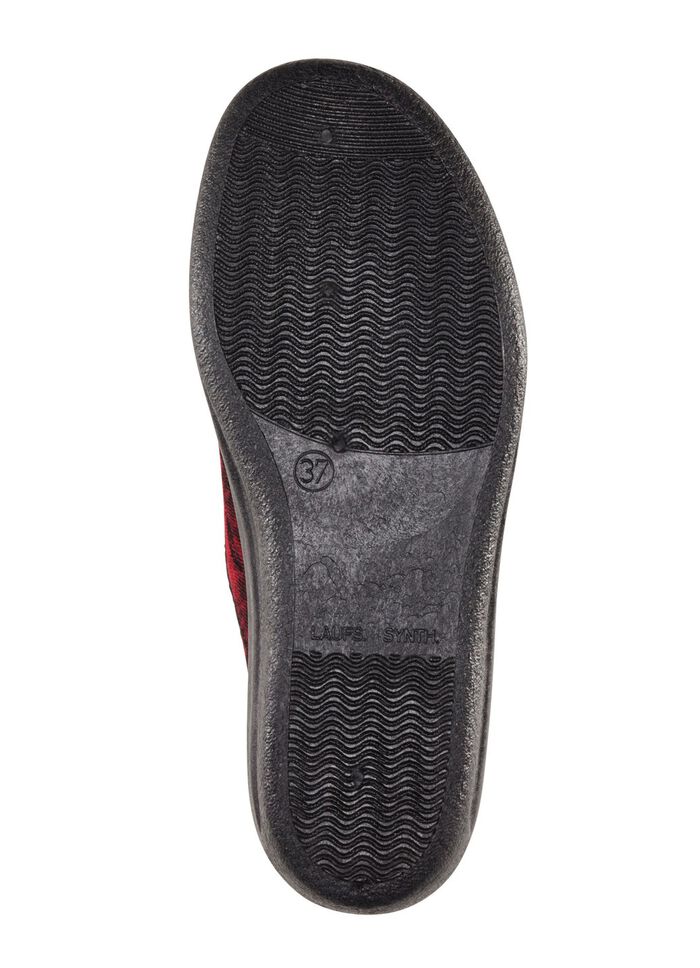 Klassiska damtofflor, bredd H, med anatomiskt formad fotb&auml;dd GRANAT R&Ouml;D