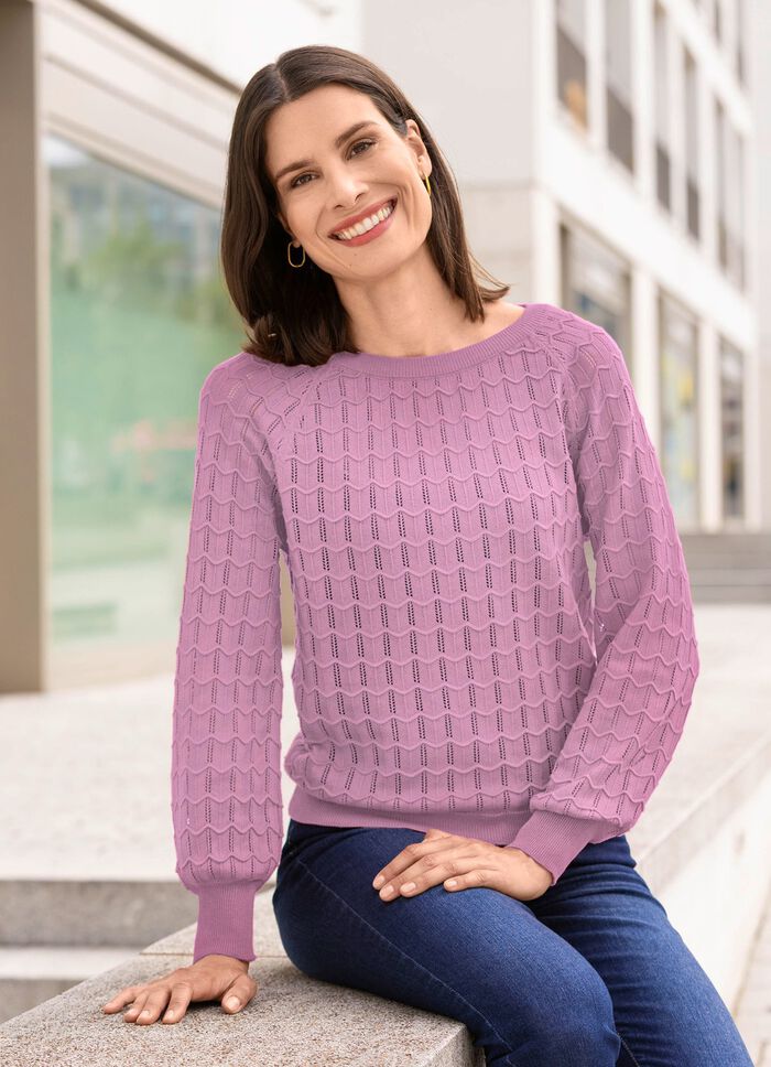 Tr&ouml;ja med raglan&auml;rmar i l&auml;tt ballongform FLIEDER