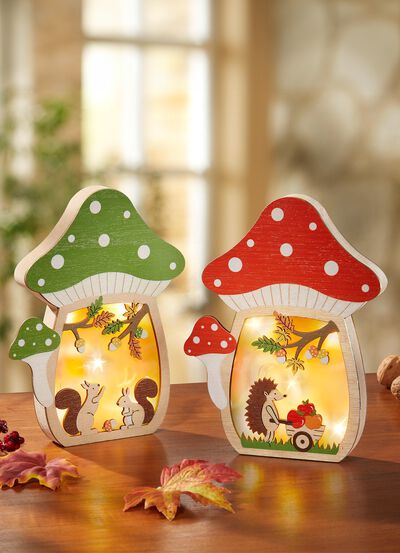 Upplyst svamphus, batteridrivet 