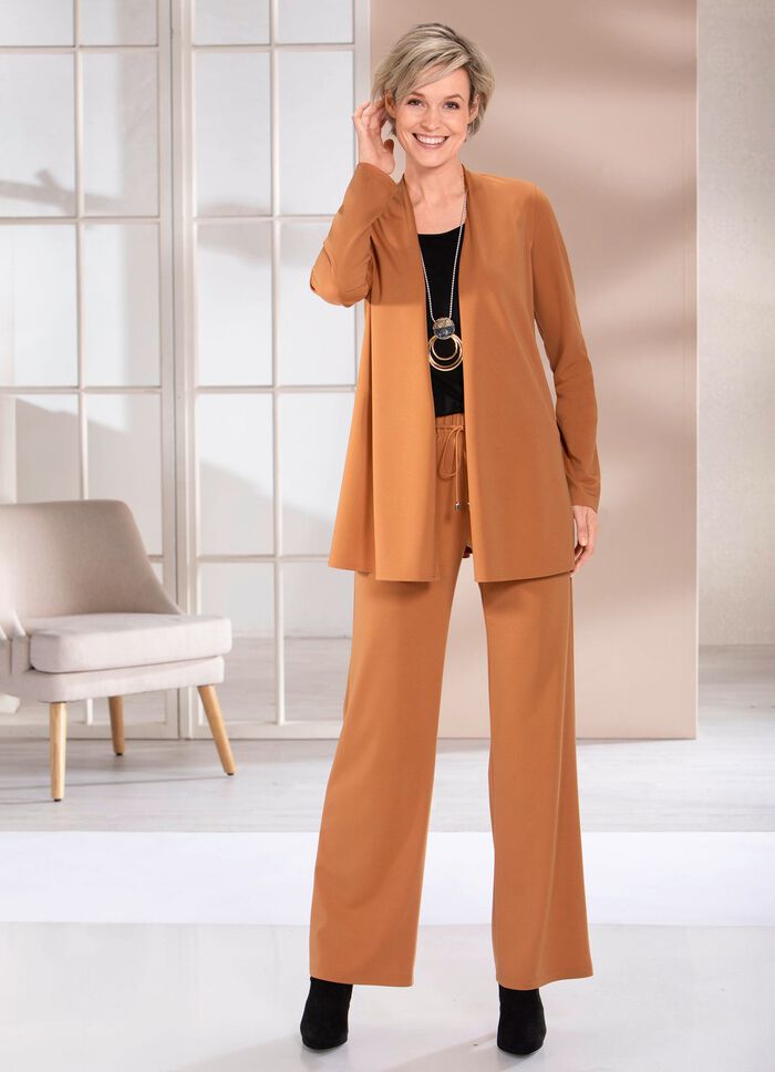 Skjortjacka i st&auml;ngningsfri form i 4 f&auml;rger KAMELE