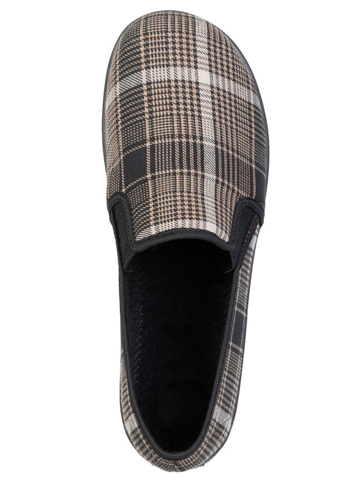 Klassiska herrtofflor med res&aring;rband BEIGE