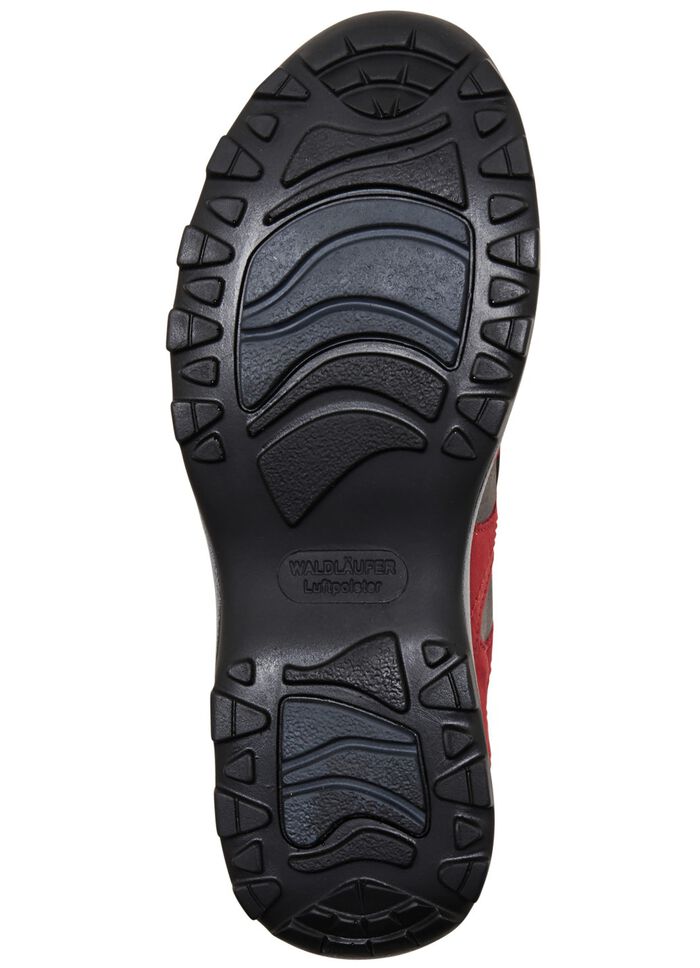 Waldl&auml;ufer, sportiga damskor med sn&ouml;rning, bredd H, med uttagbar fotb&auml;dd GRANAT R&Ouml;D-SVART-GR&Aring;