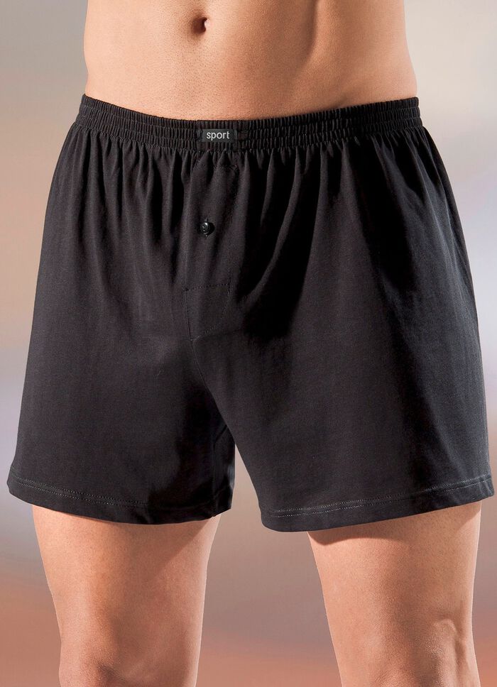 5-pack boxershorts i ekologisk bomull med snitt, enf&auml;rgade och melerade 