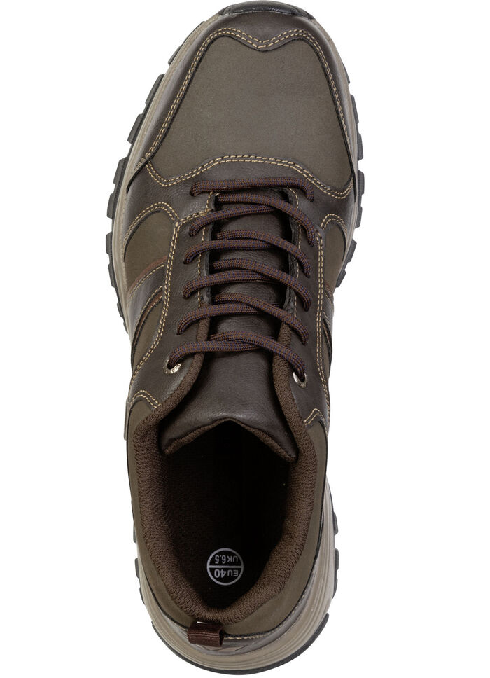 Andningsbara herrskor med snörning och klimatmembran DUNKELBRAUN