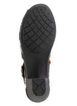 Sandal med remmar i Gemini med dekorativa perforeringar SCHWARZ-GRAU