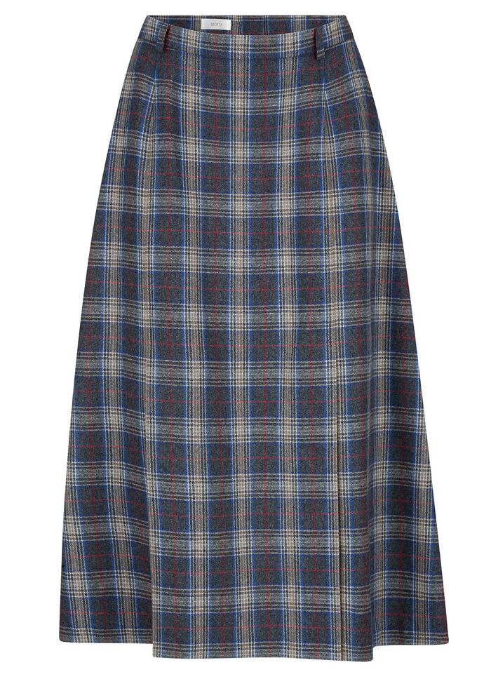 Kjol med distinkt rutig design 