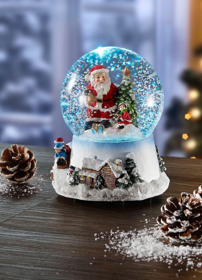 Upplyst sn&ouml;glob 