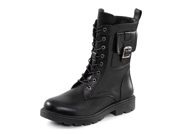 Andrea Conti st&ouml;vletter med fashionabla lappade fickor SVART