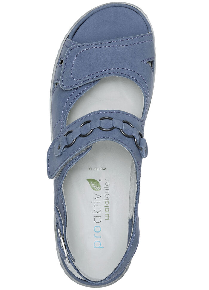 Ranger-sandal tillverkad av bästa nubuckläder JEANS BLÅ