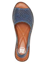 ELENA EDEN-sandal i luftigt, perforerat och skuggat nappal&auml;der av ko JEANS