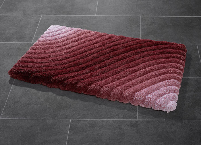 Barfota-mjukt badrumsset med latexbaksida BORDEAUX