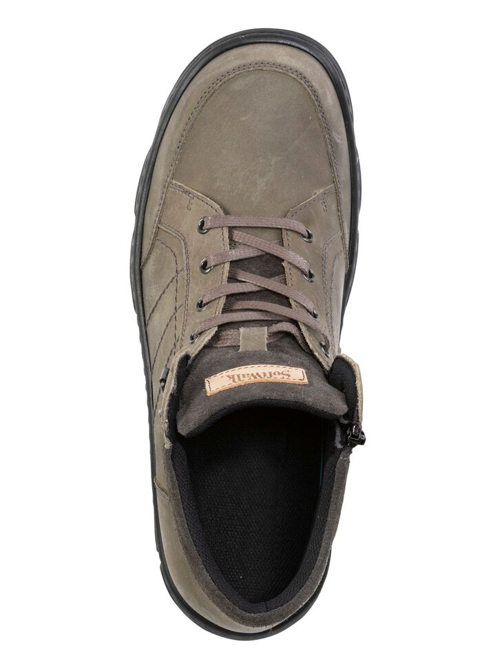 K&auml;nga med sn&ouml;rning i nubuck och mockal&auml;der KHAKI