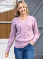 Tr&ouml;ja i fluffig kvalitet LILA MELERAD