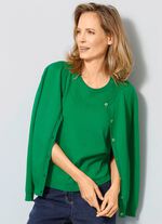 Ren bomullskofta GR&Ouml;NT