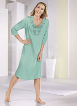 Vadlång nattlinne med 3/4-ärmar JADE