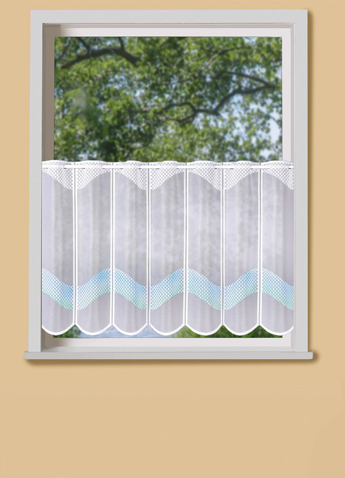 Handfärgad kort gardin 
