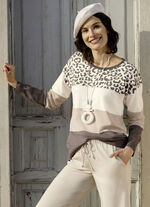 Finstickad tröja ECRU-BEIGE-BRUN