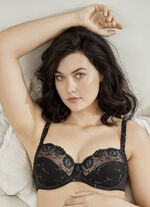 Felina Conturelle bygel-bh med broderade spetsar SVART