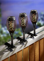 Solfacklampa, set om 3, f&ouml;r att kl&auml;mma eller plugga 