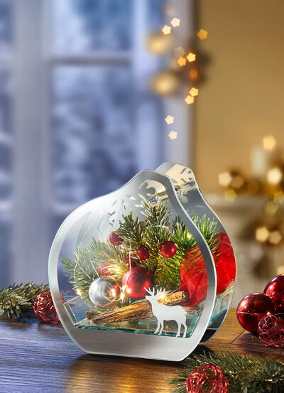 Glasdekoration med LED-belysning 