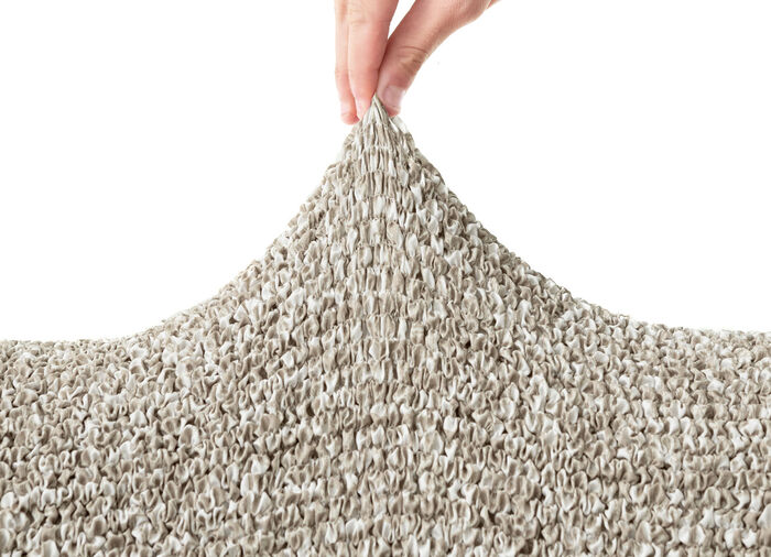 Bielastiska stretchöverdrag i mikrofiber BEIGE