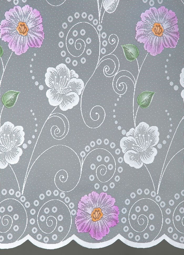 Blommig persienn med universalskena FLIEDER