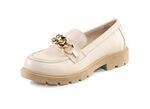 Andrea Conti loafers med en elegant dekorativ kedja BEIGE