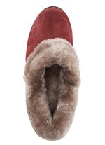 ELENA EDEN Tofflor med foder av &auml;kta lammskinn BORDEAUX-MULLVAD