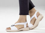 ELENA EDEN, lätta damsandaler, bredd H, med elastiskt bandage, 