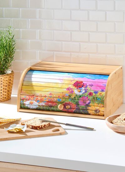 Praktisk br&ouml;dl&aring;da av bambu 