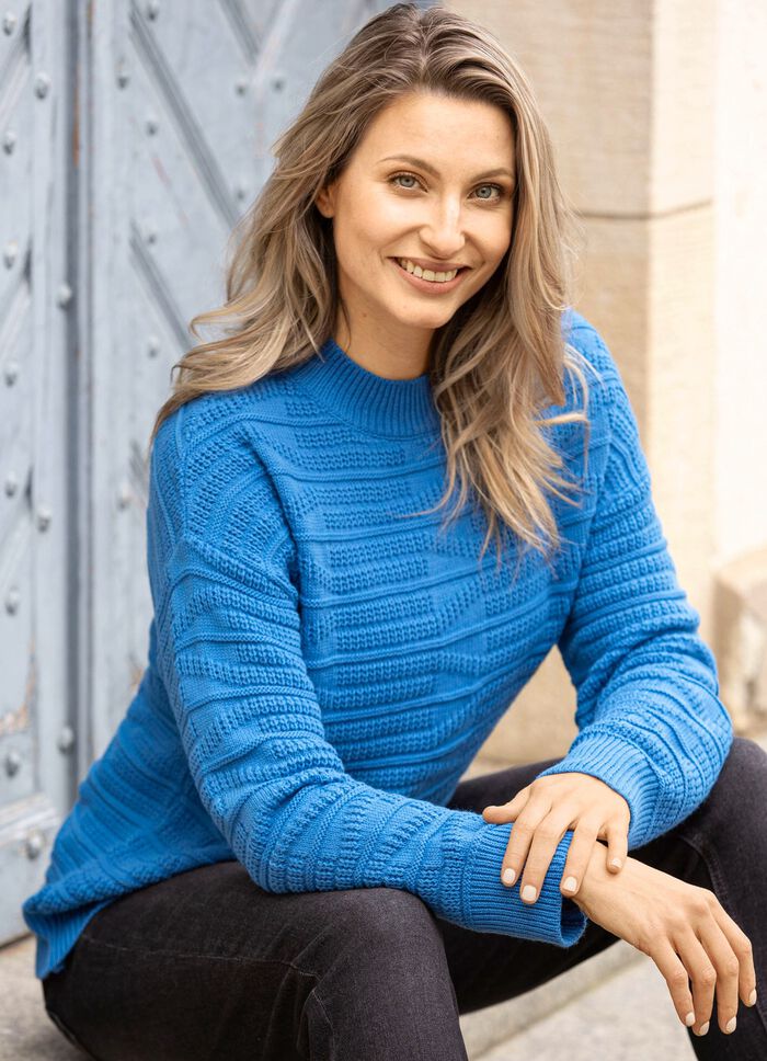 Tr&ouml;ja i blandad textur AZURBL&Aring;