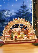 Batteridriven ljusbåge av trä 