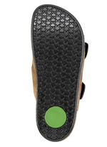 Mubb, klassiska herrsliplockar, bredd H, tillverkade av läder COGNAC