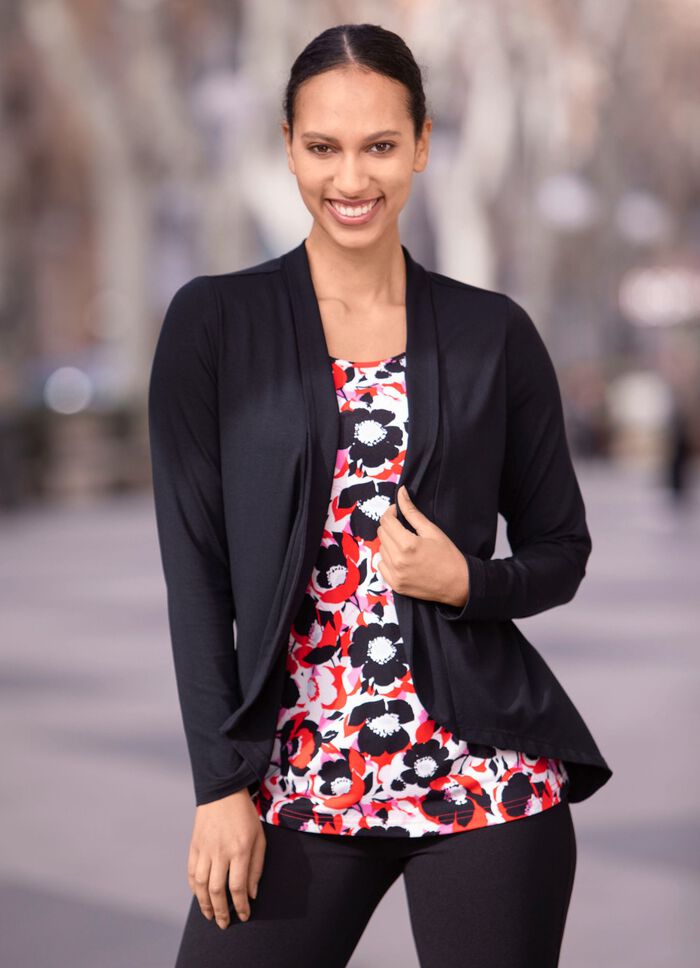 Skjorta i rundad jacklook 