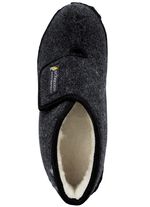 Fodrade herrtofflor, med ny ull ANTRACIT-SVART