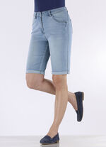 Bermudashorts med push-up effekt LJUSBLÅ