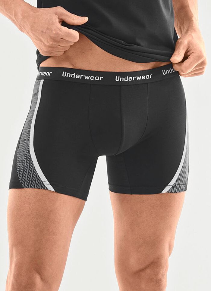 Trepack byxor med tryckta inl&auml;gg 