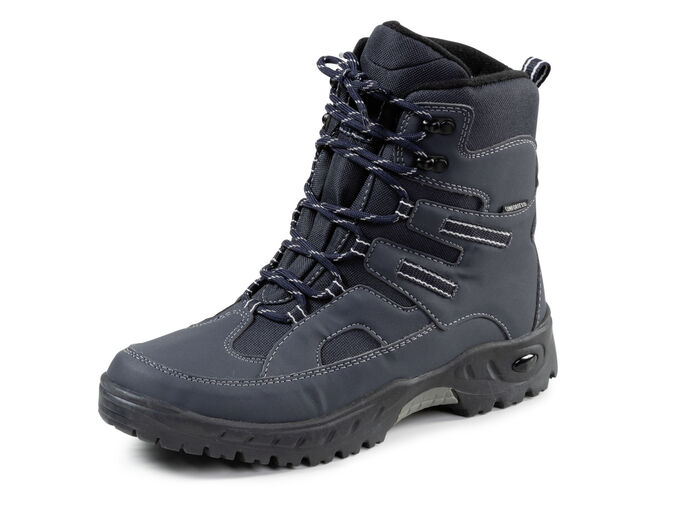Snörstövel med klimatmembran MÖRKBLÅ